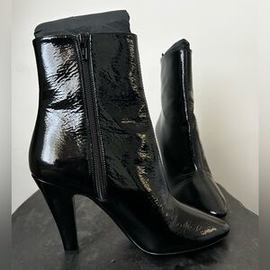 Saint Laurent ankle leather boots, worn only 1 time with original dust bags.